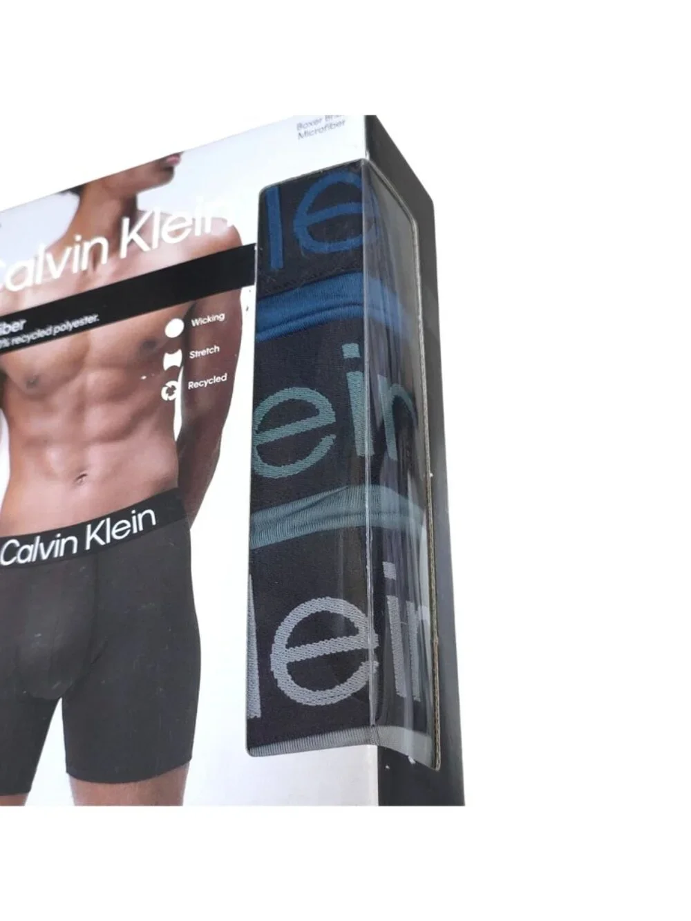 Calvin Klein Mens 3 Pack Boxer Briefs Microfiber Medium Wicking Stretch Recycled